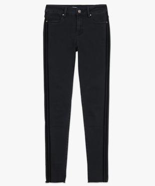 Jean skinny femme avec bandes latérales en velours vue4 - FOLLOW ME - GEMO