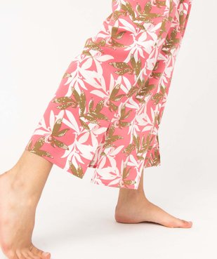 Pantalon de pyjama fluide imprimé femme vue6 - GEMO 4G FEMME - GEMO