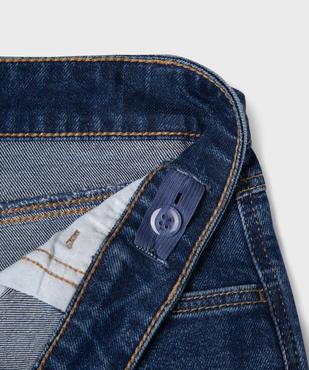 Short en jean stretch à taille haute et revers fille vue2 - GEMO (JUNIOR) - GEMO