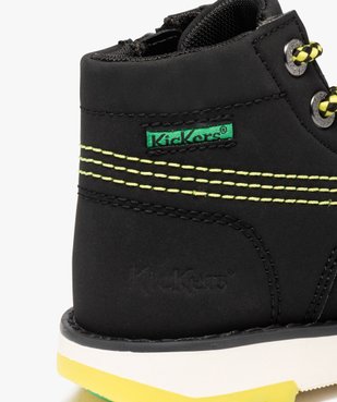 Boots garçon bicolores à lacets et à zip - Kickers vue6 - KICKERS - GEMO