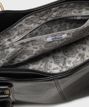 Sac à main avec zips et détails métalliques femme vue3 - GEMO (ACCESS) - GEMO