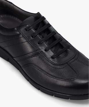 Baskets homme unies dessus cuir fermeture lacets  vue6 - GEMO (CONFORT) - GEMO