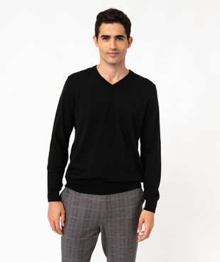 Pull homme à col V en coton fin vue1 - GEMO 4G HOMME - GEMO