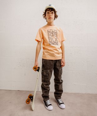 Tee-shirt manches courtes imprimé skate garçon vue6 - GEMO 4G GARCON - GEMO