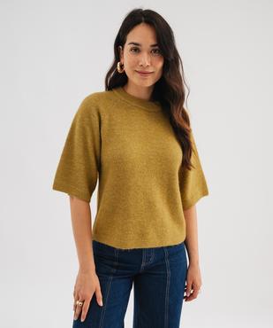 Pull manches courtes ample et douillet femme vue2 - GEMO(FEMME PAP) - GEMO