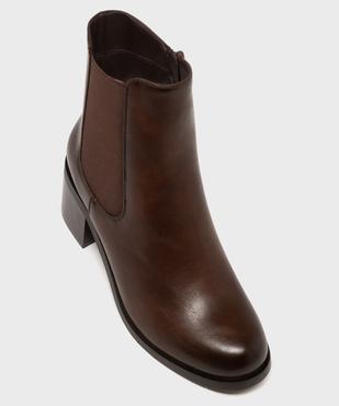 Boots Chelsea zippées à talon haut femme - Valentina Baldano vue5 - VALENTINA BALDA - GEMO