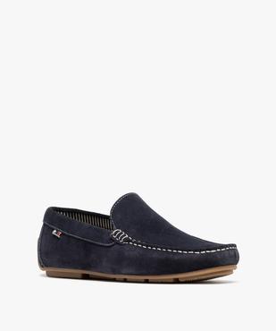 Mocassin dessus cuir velours semelle souple homme - Tanéo vue2 - TANEO - GEMO