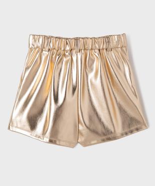 Short en cuir imitation métallisé fille vue3 - GEMO (ENFANT) - GEMO