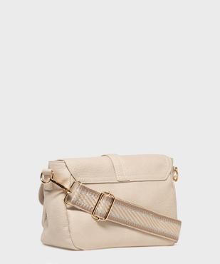 Sac besace souple et grainé à bandoulière fantaisie amovible femme vue2 - GEMO (ACCESS) - GEMO