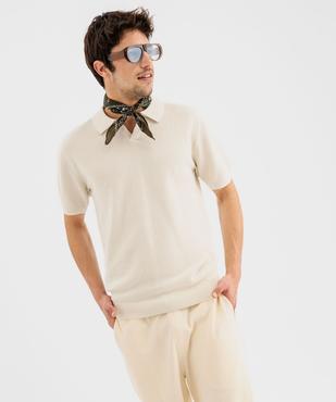 Polo à manches courtes en maille fantaisie homme vue1 - GEMO 4G HOMME - GEMO