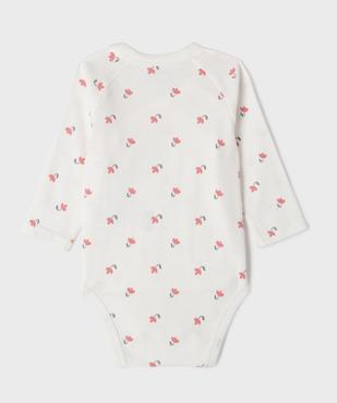 Bodies manches longues fermeture devant bébé fille (lot de 3) vue3 - GEMO 4G BEBE - GEMO