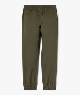 Pantalon jogger en toile de coton coupe slim  garçon vue4 - GEMO (JUNIOR) - GEMO