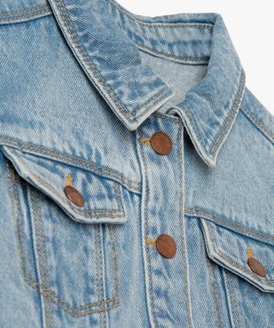 Veste en jean fille à boutons-pression vue3 - GEMO (ENFANT) - GEMO