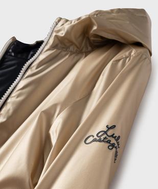 Manteau imperméable à capuche réversible fille - LuluCastagnette vue3 - LULUCASTAGNETTE - GEMO