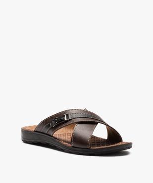 Mules homme confort à brides croisées vue2 - GEMO (CASUAL) - GEMO