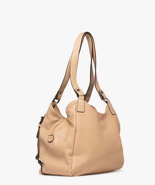 Sac à main grand format en matière grainée et souple femme vue2 - GEMO (ACCESS) - GEMO