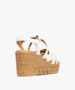 Sandales à brides avec semelle plateforme aspect corde femme - Valentina Baldano vue5 - VALENTINA BALDA - GEMO