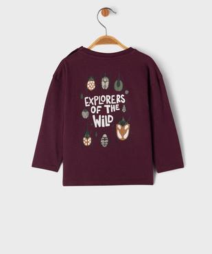 Tee-shirt manches longues avec motif poitrine et dos bébé garçon  vue3 - GEMO 4G BEBE - GEMO