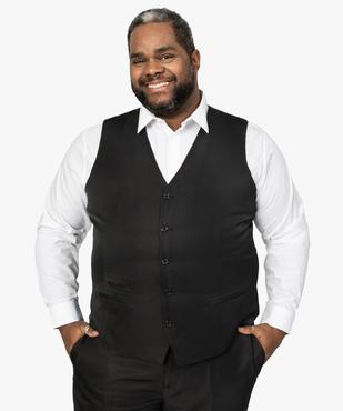 Gilet homme grande taille sans manches en matière satinée vue1 - GEMO (G TAILLE) - GEMO