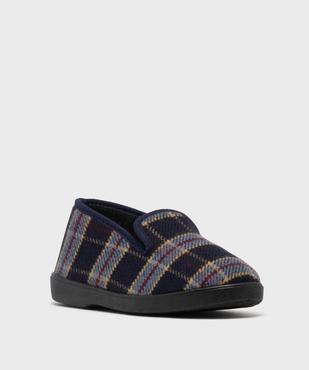 Chaussons confort à motif tartan homme vue3 - G'FLEX GEMO FOR GOOD - GEMO