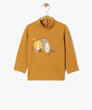 Tee-shirt manches longues et col roulé imprimé dinosaures bébé garçon vue1 - GEMO 4G BEBE - GEMO