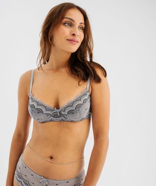 Soutien-gorge corbeille en dentelle à armatures vue2 - GEMO(HOMWR FEM) - GEMO
