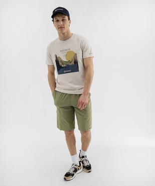 Tee-shirt manches courtes avec motif grands espaces homme - Roadsign vue4 - ROADSIGN GEMO FOR GOOD D - GEMO