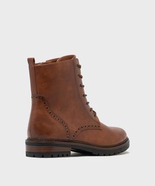 Boots à lacets et zip avec détails perforés femme - Valentina Baldano vue4 - VALENTINA BALDA - GEMO