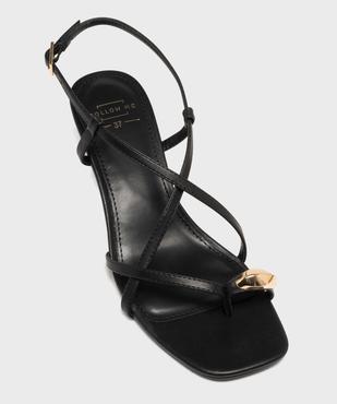 Sandales à talon fin multibrides avec bijou de pied femme vue5 - FOLLOW ME - GEMO