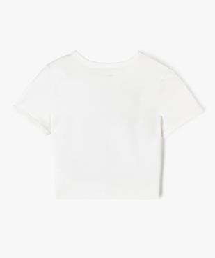 Tee-shirt court à manches courtes fille vue3 - GEMO 4G FILLE - GEMO