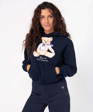Sweat femme à capuche avec motif - LuluCastagnette vue2 - LULUCASTAGNETTE - GEMO