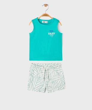 Ensemble 2 pièces short et débardeur bébé garçon vue1 - GEMO 4G BEBE - GEMO