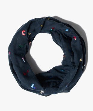 Foulard fille forme snood avec papillons multicolores vue1 - GEMO 4G FILLE - GEMO