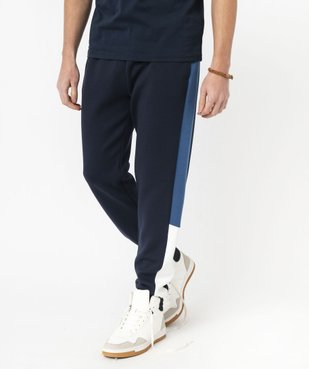 Jogging en maille à bandes contrastantes homme vue2 - GEMO (HOMME) - GEMO