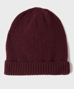 Bonnet en maille fantaisie doublé polaire homme vue1 - GEMO 4G HOMME - GEMO