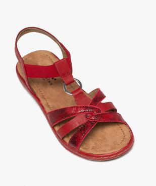 Sandales à brides avec anneau métallique femme - Softrelax vue5 - SOFTRELAX - GEMO