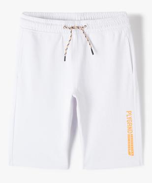 Bermuda garçon en maille avec ceinture élastiquée ajustable vue1 - GEMO (JUNIOR) - GEMO