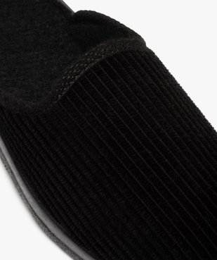 Chaussons homme mules en velours côtelé uni vue6 - GEMO(HOMWR HOM) - GEMO