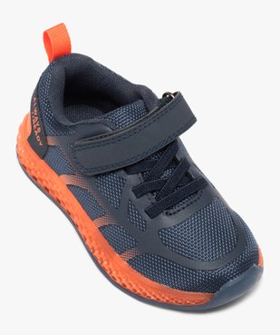 Baskets garçon running à lacets élastiques et scratch vue5 - GEMO 4G GARCON - GEMO