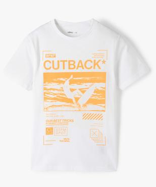 Tee-shirt garçon à manches courtes avec motif surf vue1 - GEMO (JUNIOR) - GEMO