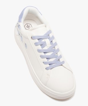 Baskets femme à semelle compensée détail fleuri vue6 - GEMO (SPORTSWR) - GEMO