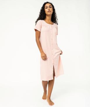 Chemise de nuit à manches courtes à motifs pois femme vue2 - GEMO(HOMWR FEM) - GEMO