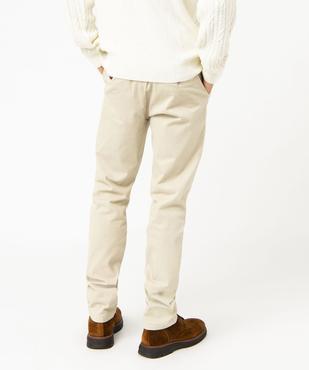 Pantalon chino en stretch coupe slim homme vue3 - GEMO 4G HOMME - GEMO