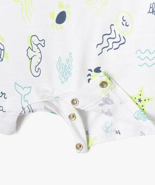 Combishort en coton avec motifs marins bébé garçon vue2 - GEMO 4G BEBE - GEMO