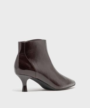 Bottines vernies à bout pointu et talon fin femme - Follow Me vue4 - FOLLOW ME - GEMO