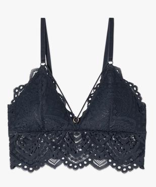 Soutien-gorge triangle en dentelle avec mousses amovibles vue4 - GEMO(HOMWR FEM) - GEMO
