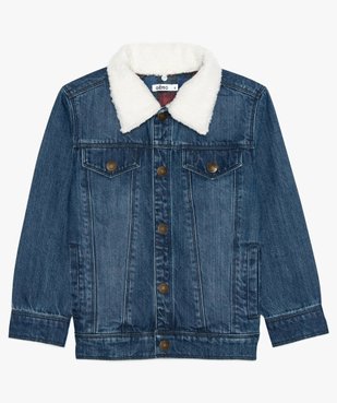 Veste  jean garçon avec col   amovible vue1 - GEMO (ENFANT) - GEMO