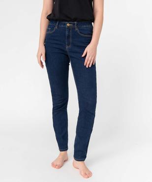 Jean Slim taille haute stretch femme vue2 - GEMO(FEMME PAP) - GEMO