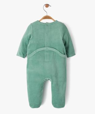 Pyjama en velours à pont-dos pressionné bébé vue4 - GEMO(BB COUCHE) - GEMO