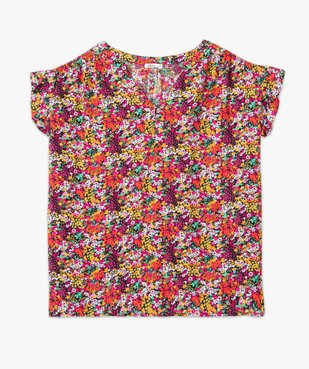 Blouse femme grande taille à motifs fleuris et rayures pailletées vue4 - GEMO (G TAILLE) - GEMO